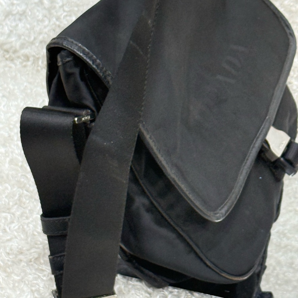 Prada Enameled Metal Triangle Messenger Bag - Picture 4 of 16